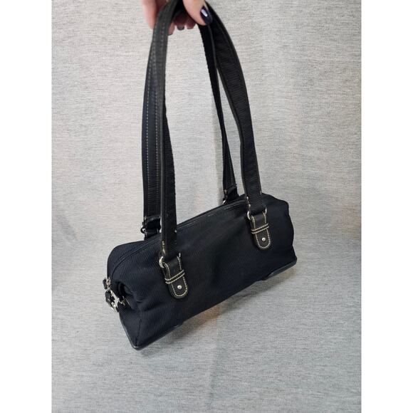 The Sak Black Rectangular woven shoulder bag with floral print liner - Picture 3 of 11